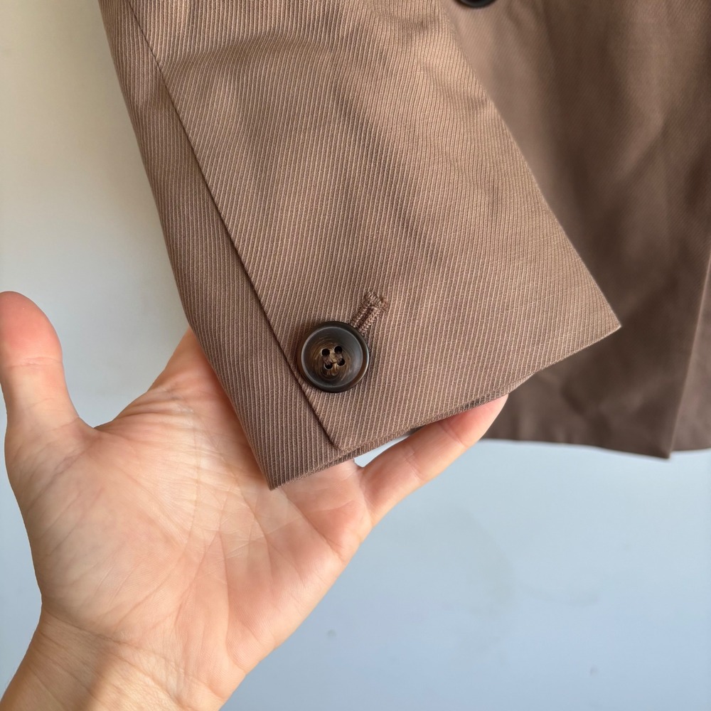 Madewell Dorset Blazer in Cedar‎ Twill Brown Double Breasted XXS NE292 - Picture 4 of 7